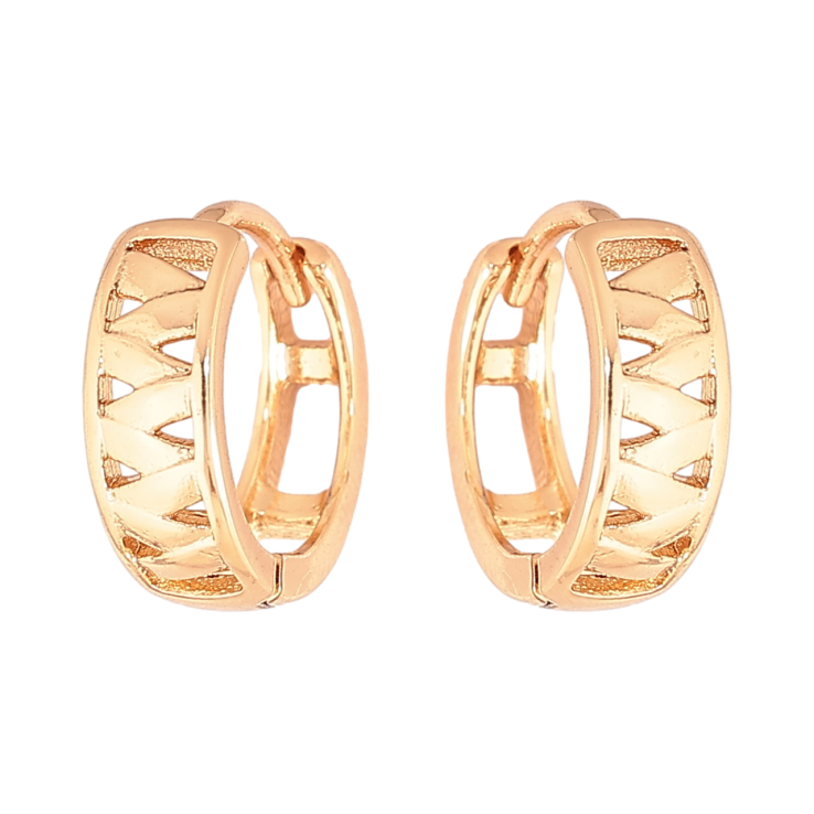 Сережки Xuping Позолота 18K колечка «Декоративний візерунок» фото №7