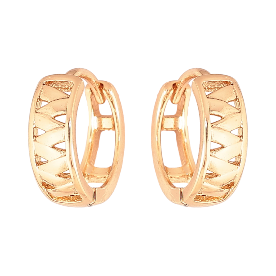 Сережки Xuping Позолота 18K колечка «Декоративний візерунок» фото №1