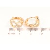 Сережки Xuping Позолота 18K колечка «Вісімки з кристалами» фото №2
