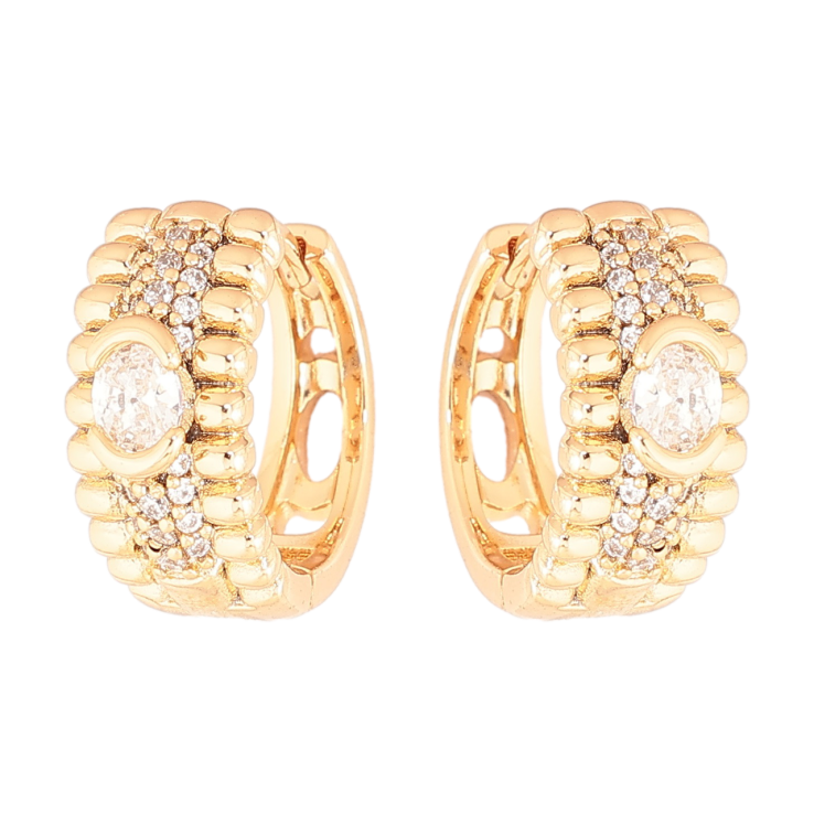 Серьги Xuping Позолота 18K колечки Узор с кристаллами фото №16 Серьги Xuping Позолота 18K колечки Узор с кристаллами фото №16