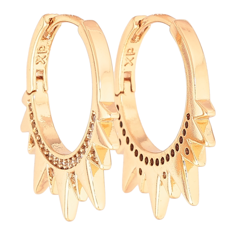 Сережки Xuping Позолота 18K колечка «Промінчики» фото №1