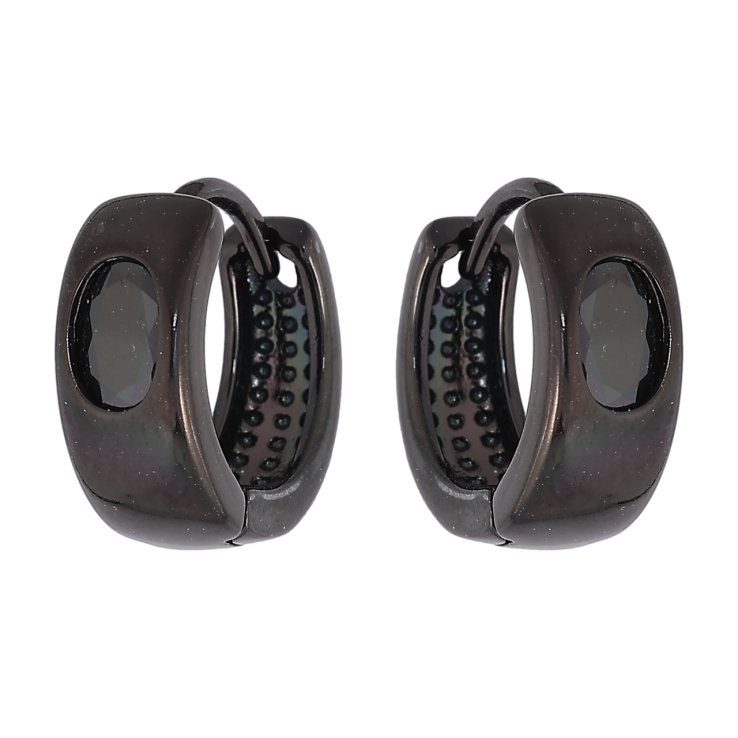 Сережки Xuping Позолота Black (чорне золото) колечка «Вставка чорний кристал» фото №13 Сережки Xuping Позолота Black (чорне золото) колечка «Вставка чорний кристал» фото №13