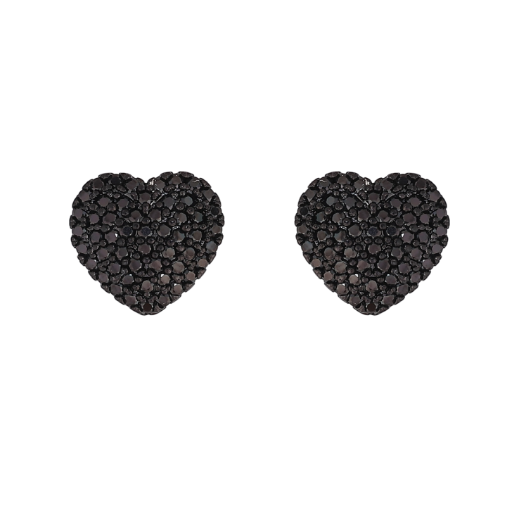 Сережки Xuping колір Black пусети «Сердечка з інкрустацією кристалами» фото №16 Сережки Xuping колір Black пусети «Сердечка з інкрустацією кристалами» фото №16