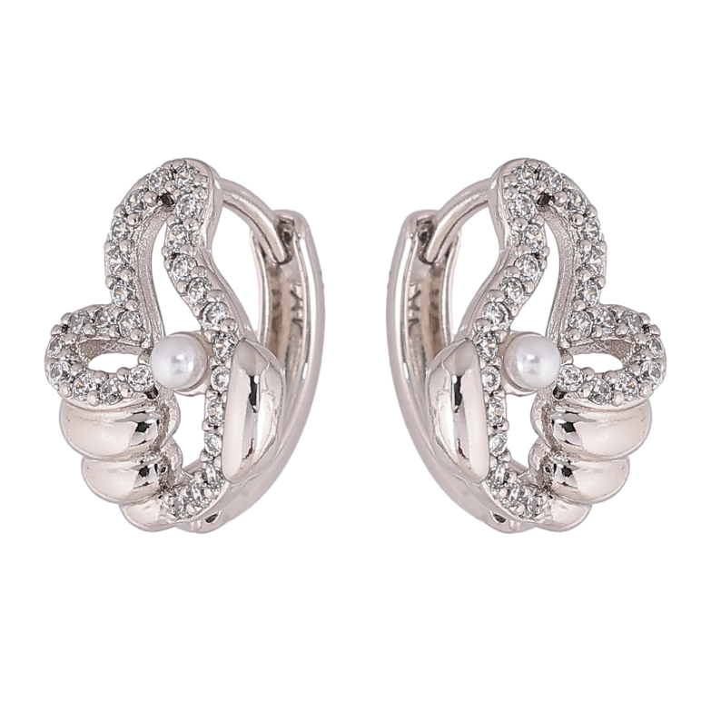 Сережки Xuping Родій колечка «Лайк» фото №1 Сережки Xuping Родій колечка «Лайк» фото №1