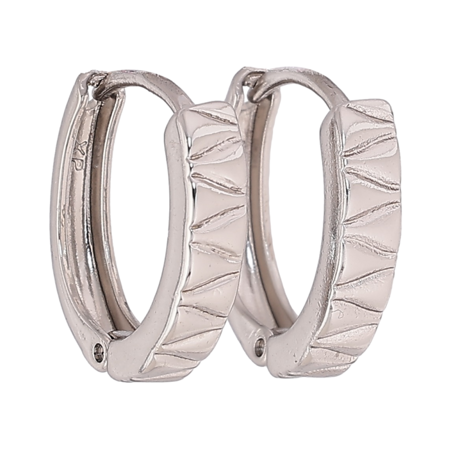 Серьги Xuping Родий колечки Декоративный узор на одну сторону фото №1