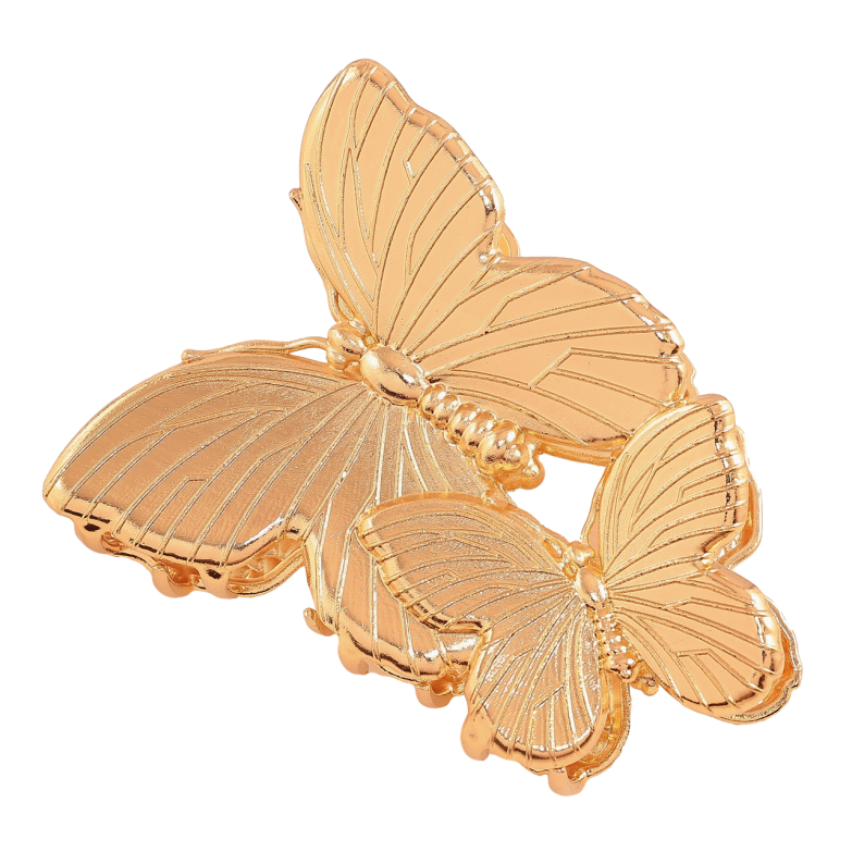 Краб металевий «Метелики» довжина 8.5см фото №1 Краб металевий «Метелики» довжина 8.5см фото №1