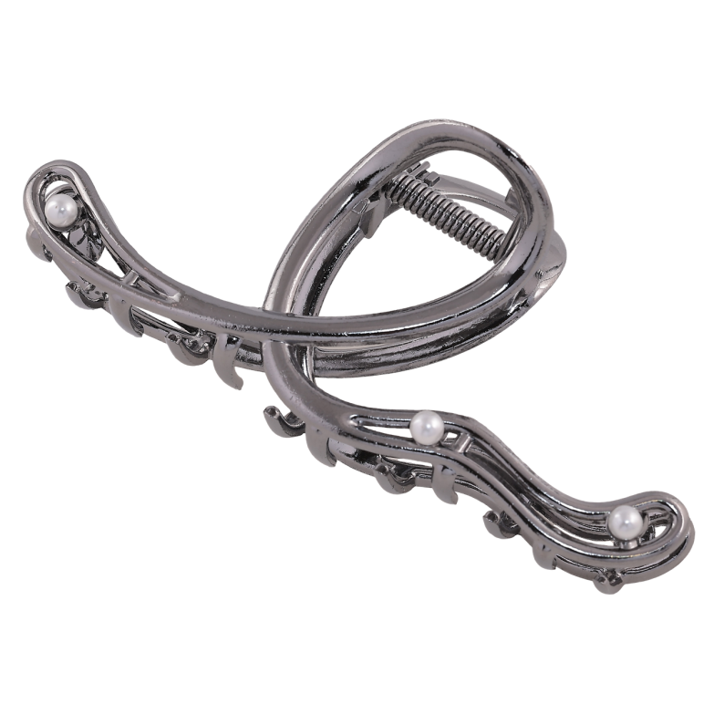 Краб металлический Петелька с жемчужинами длина 11.5см фото №1 Краб металлический Петелька с жемчужинами длина 11.5см фото №1