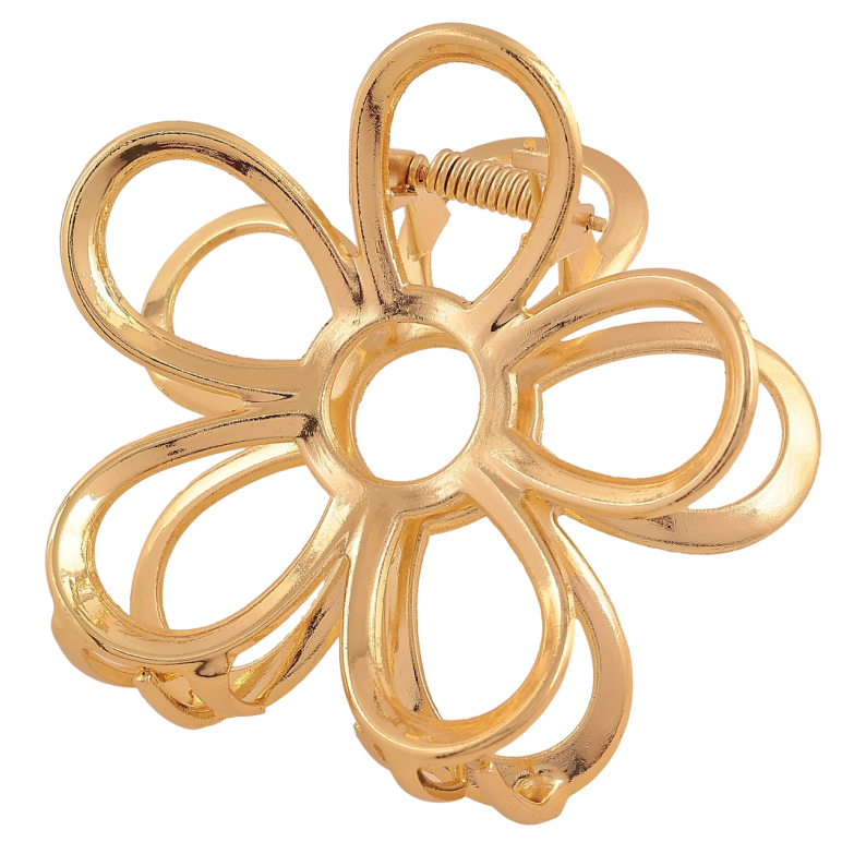 Краб металлический Цветок длина 7.5см фото №1