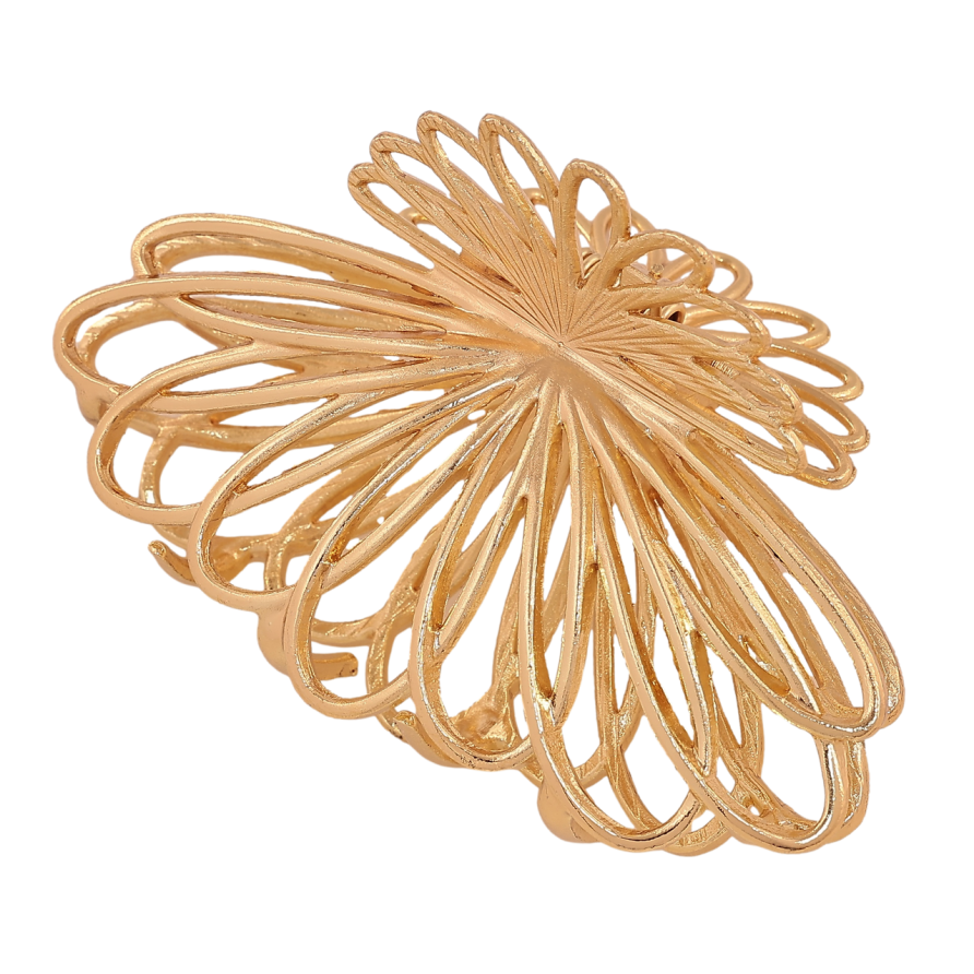 Краб металлический Цветок длина 8,5см фото №1