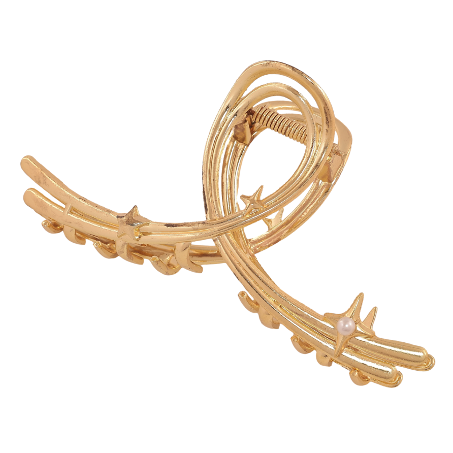 Краб металлический Петелька с звездами длина 12,5см фото №1 Краб металлический Петелька с звездами длина 12,5см фото №1