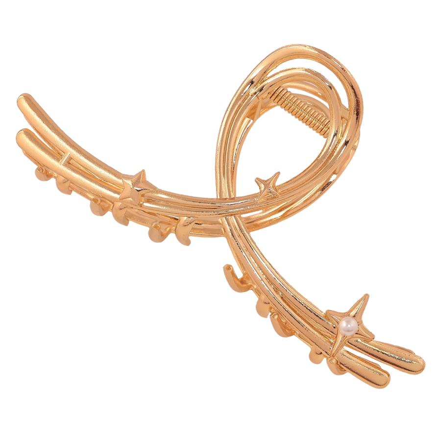 Краб металлический Петелька с звездами длина 12,5см фото №1 Краб металлический Петелька с звездами длина 12,5см фото №1