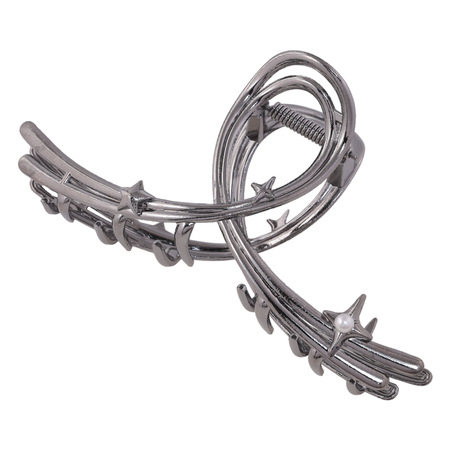 Краб металлический Петелька с звездами длина 12,5см фото №1 Краб металлический Петелька с звездами длина 12,5см фото №1