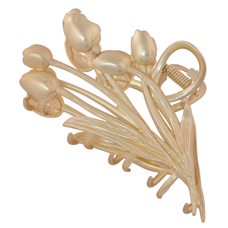 Краб металлический Букет тюльпанов, матовое покрытие длина 9.5см фото №8