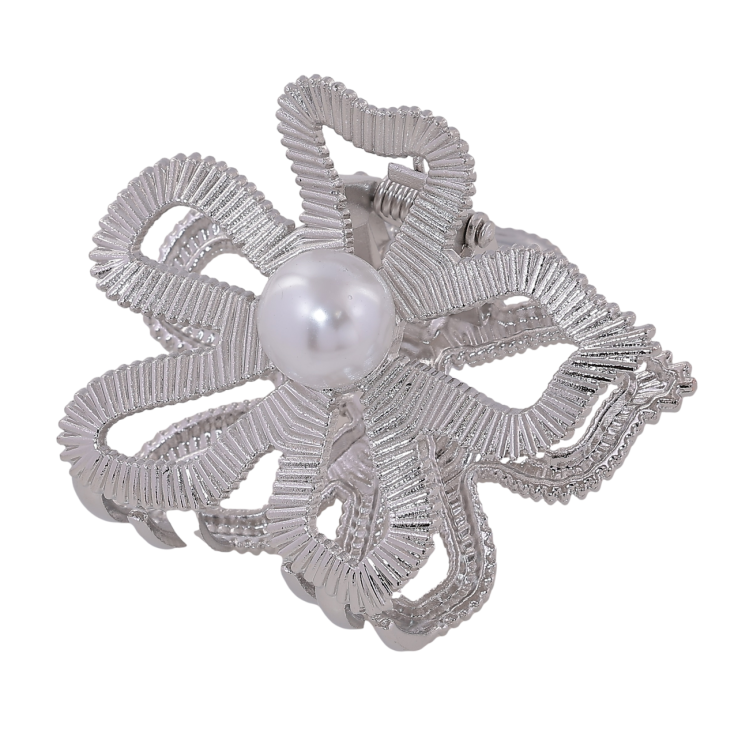 Краб металевий «Квітка з перлиною» довжина 6см фото №9