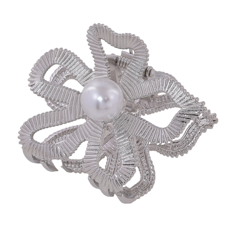 Краб металлический Цветок с жемчужиной длина 6см фото №1 Краб металлический Цветок с жемчужиной длина 6см фото №1