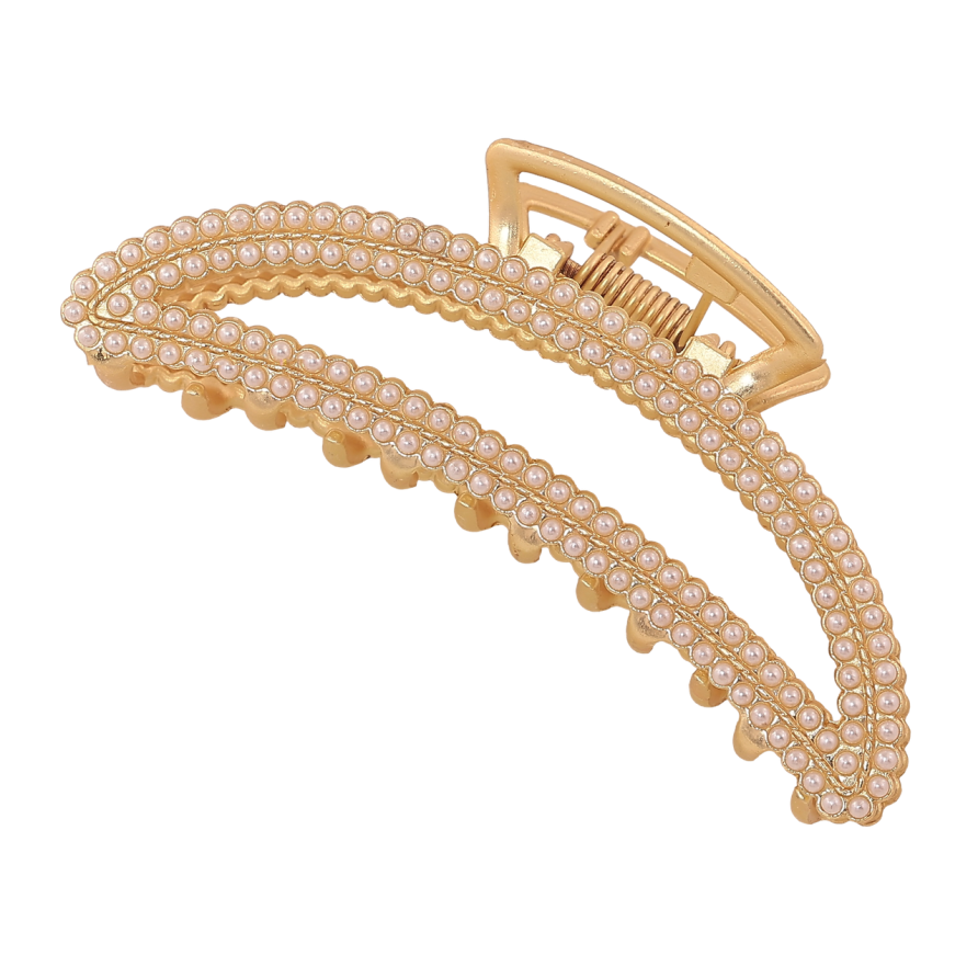 Краб металлический Полумесяц с жемчужинами длина 7.5см фото №1 Краб металлический Полумесяц с жемчужинами длина 7.5см фото №1