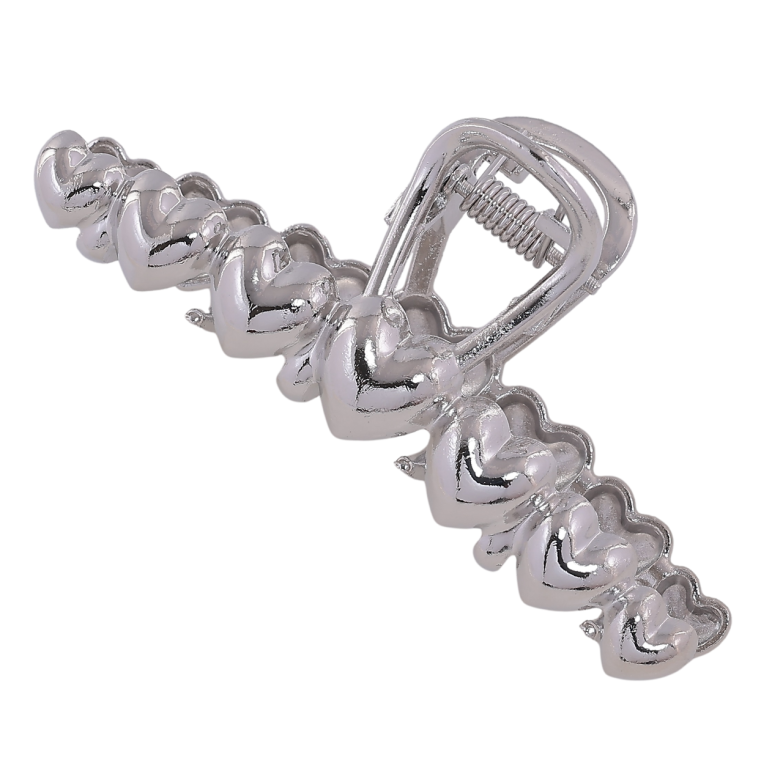 Краб металлический Узор сердечки длина 7.5см фото №1 Краб металлический Узор сердечки длина 7.5см фото №1