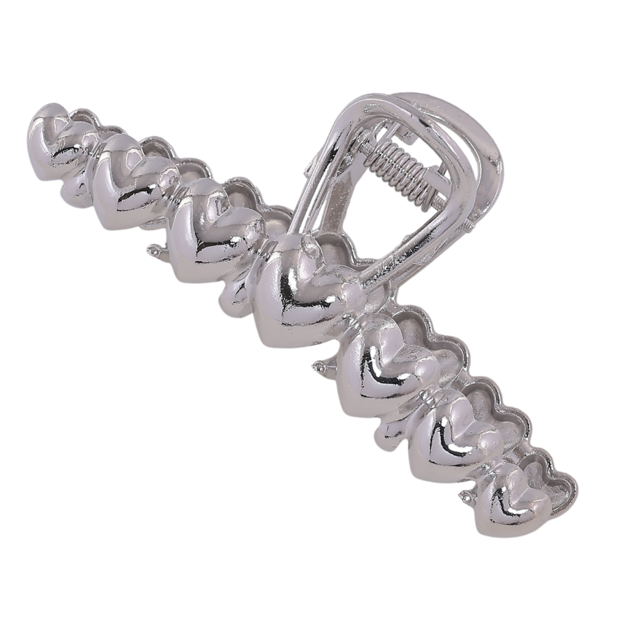 Краб металлический Узор сердечки длина 7.5см фото №1 Краб металлический Узор сердечки длина 7.5см фото №1