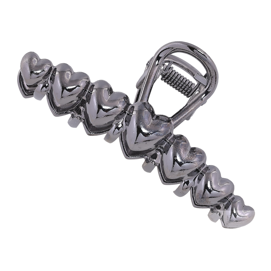 Краб металлический Узор сердечки длина 7.5см фото №1 Краб металлический Узор сердечки длина 7.5см фото №1