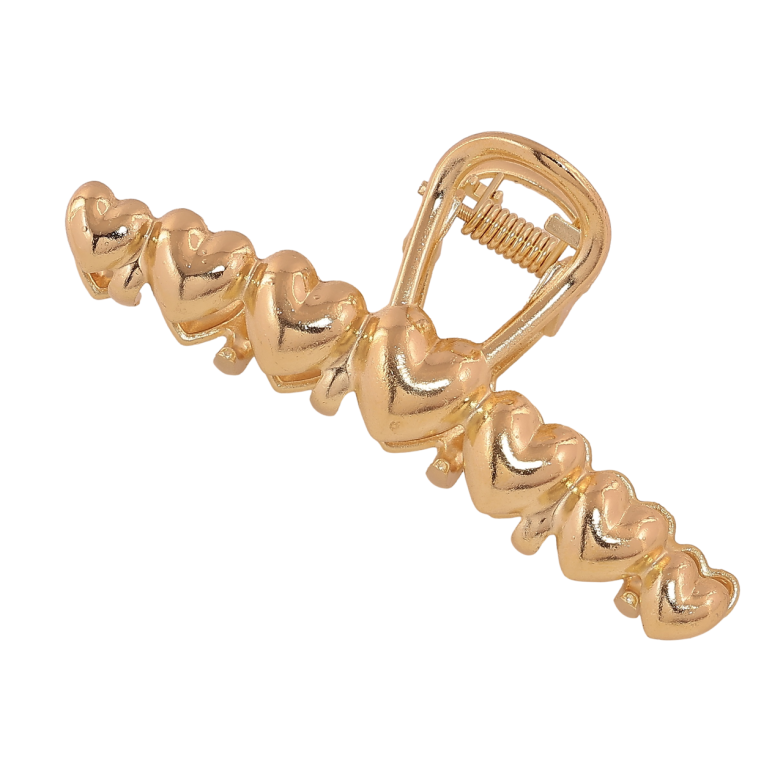 Краб металлический Узор сердечки длина 7.5см фото №2 Краб металлический Узор сердечки длина 7.5см фото №2