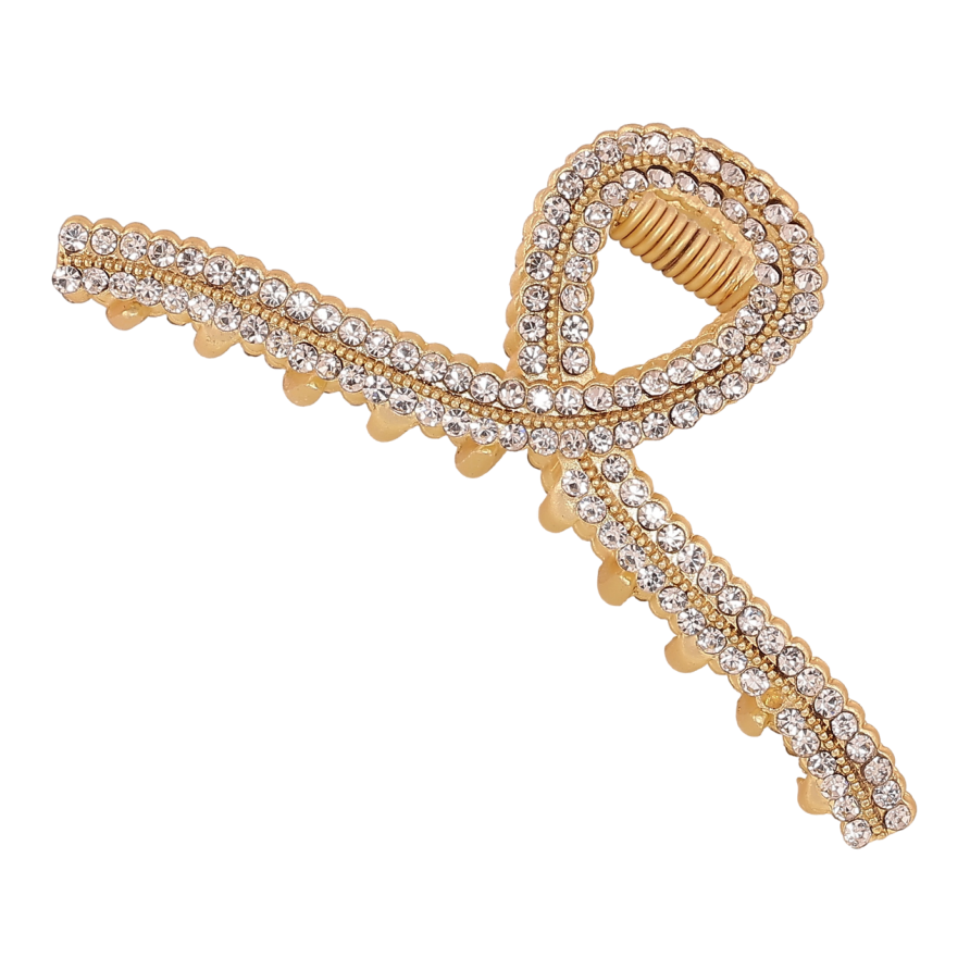 Краб металлический Петелька со стразами длина 7см фото №1 Краб металлический Петелька со стразами длина 7см фото №1