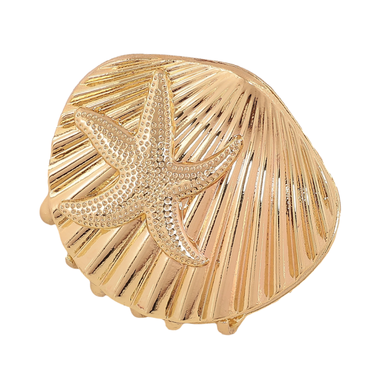 Краб металлический Ракушка с морской звездой длина 4,5х5см фото №1 Краб металлический Ракушка с морской звездой длина 4,5х5см фото №1