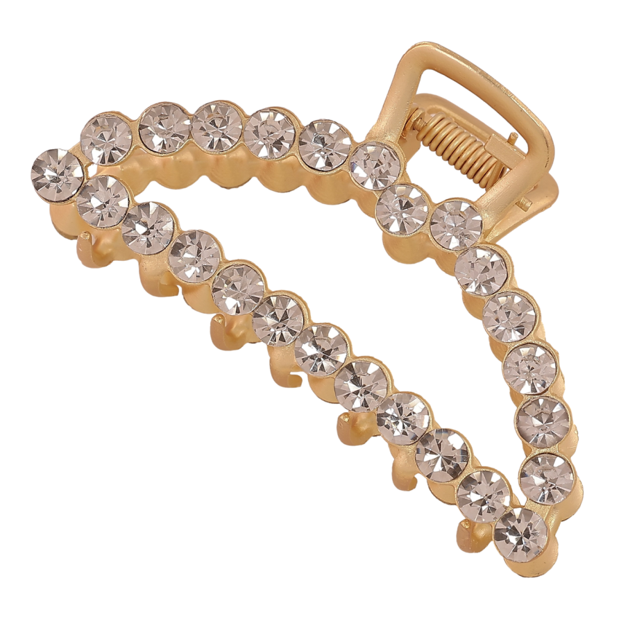 Краб металлический Полумесяц со стразами длина 7.5см фото №1 Краб металлический Полумесяц со стразами длина 7.5см фото №1