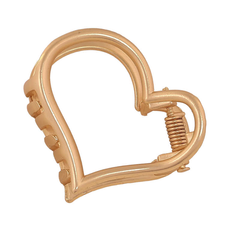 Краб металлический Сердечко, матовое покрытие длина 3.5х4см фото №1