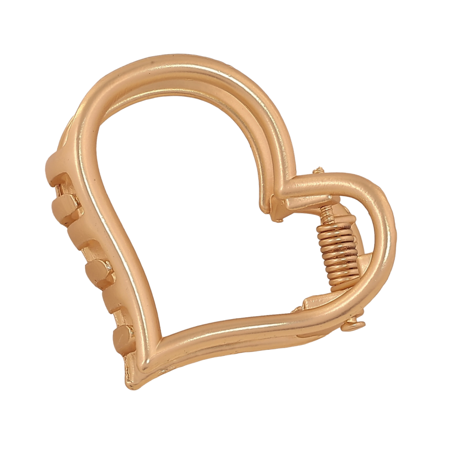 Краб металевий «Сердечко, матове покриття» довжина 3.5х4см фото №1