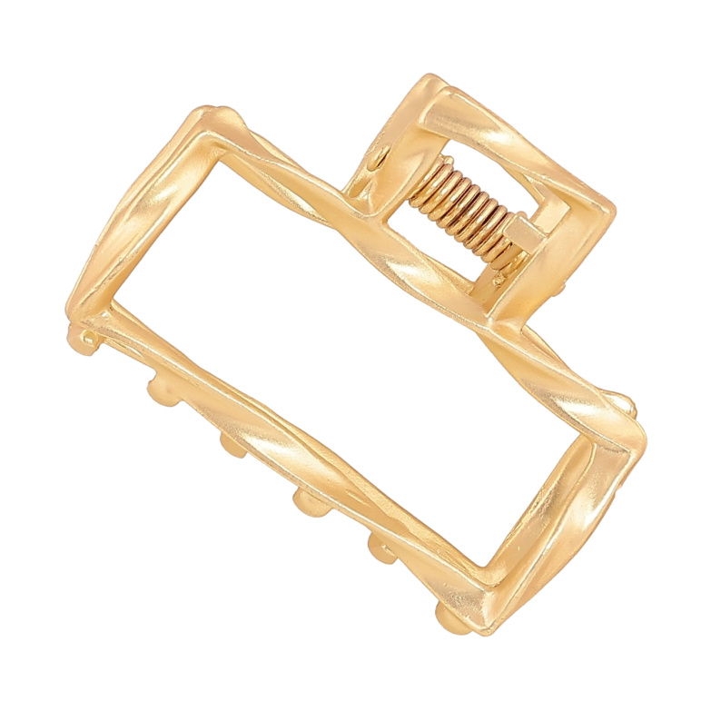 Краб металлический Прямоугольник с узором, матовое покрытие длина 4см фото №2 Краб металлический Прямоугольник с узором, матовое покрытие длина 4см фото №2