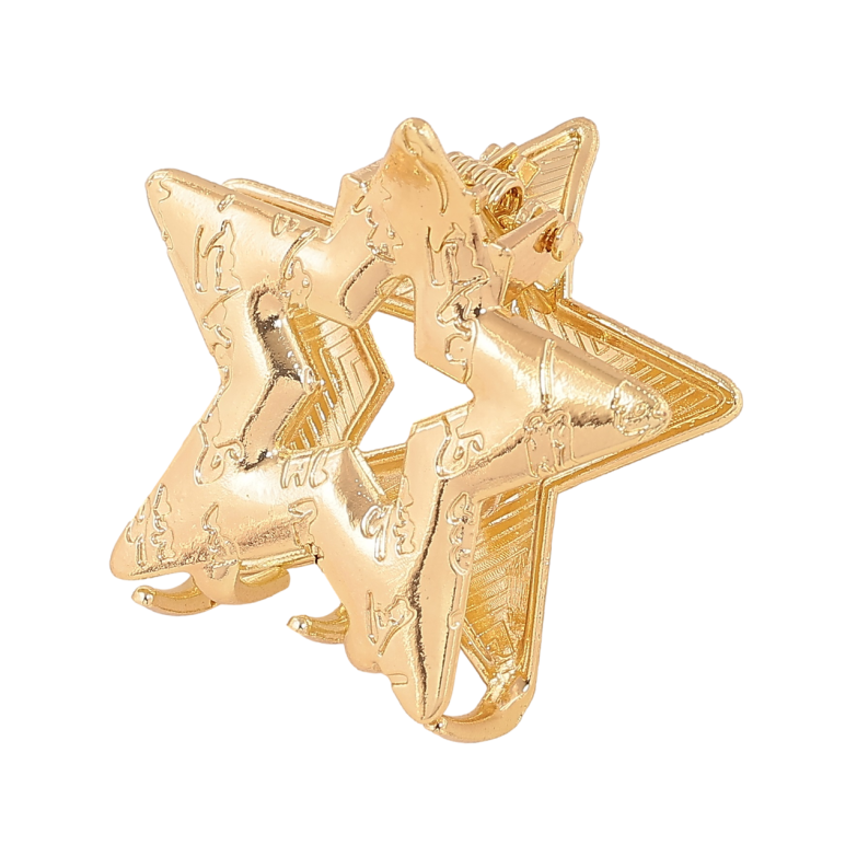 Краб металевий «Зірка з візерунком» довжина 4см фото №1 Краб металевий «Зірка з візерунком» довжина 4см фото №1