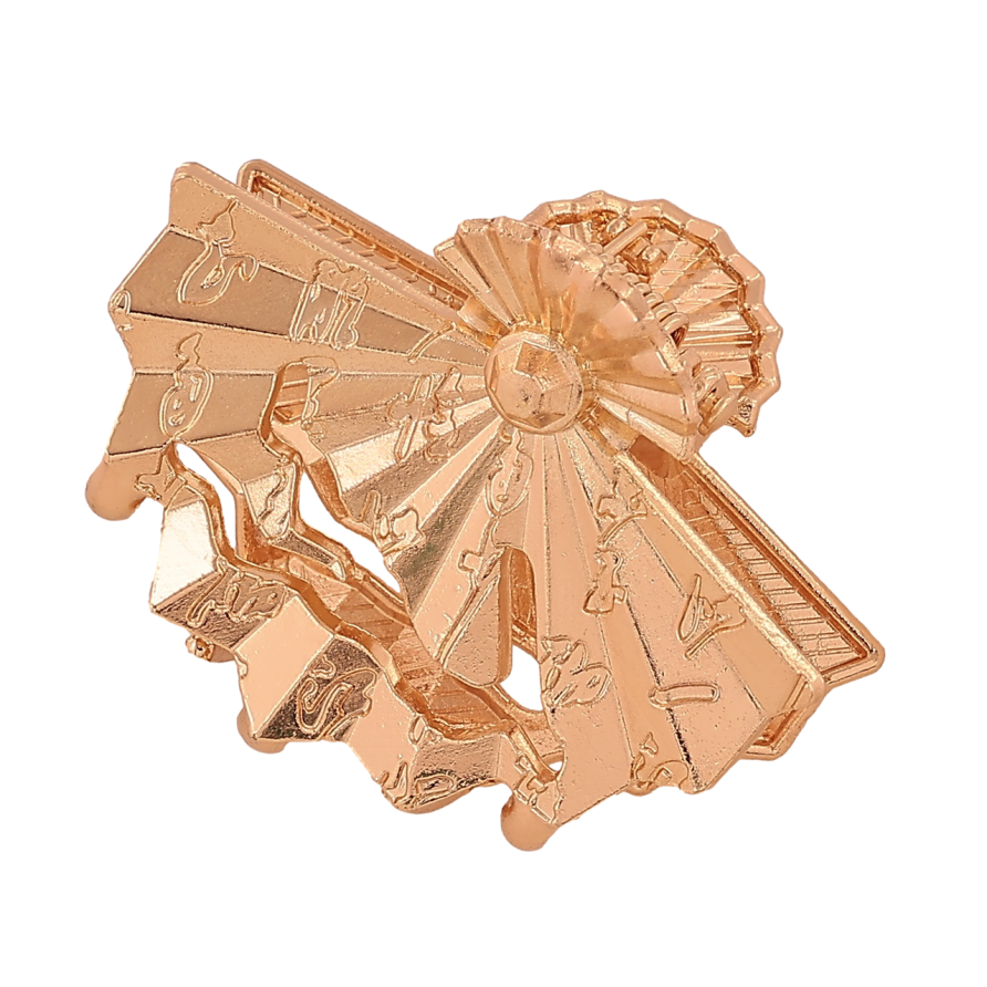 Краб металевий «Віяло з візерунком» довжина 4см фото №1 Краб металевий «Віяло з візерунком» довжина 4см фото №1