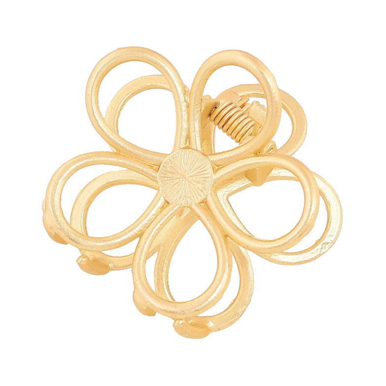 Краб металевий «Квітка, матове покриття» довжина 4см фото №1 Краб металевий «Квітка, матове покриття» довжина 4см фото №1