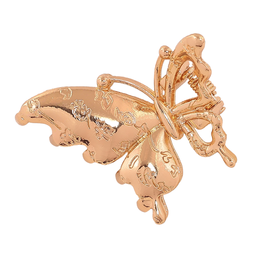 Краб металлический Бабочка с узором длина 4см фото №1
