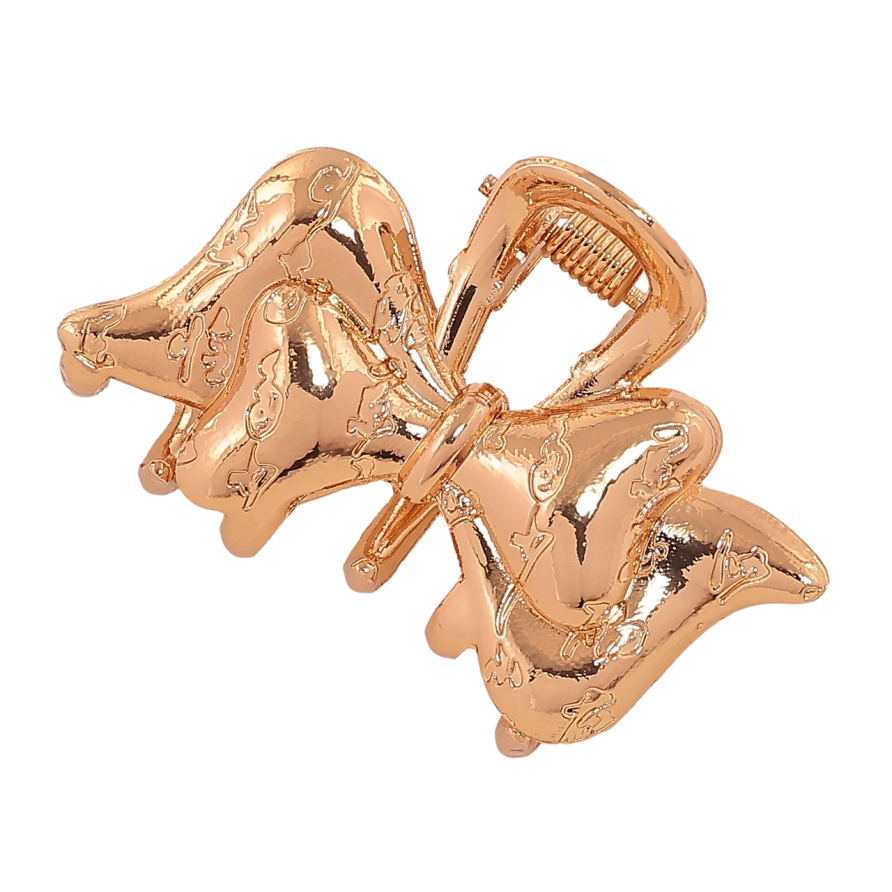 Краб металлический Бант с узором длина 4,5см фото №1 Краб металлический Бант с узором длина 4,5см фото №1