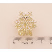 Краб металлический Снежинка с жемчужинами длина 2,5см фото №2 Краб металлический Снежинка с жемчужинами длина 2,5см фото №2