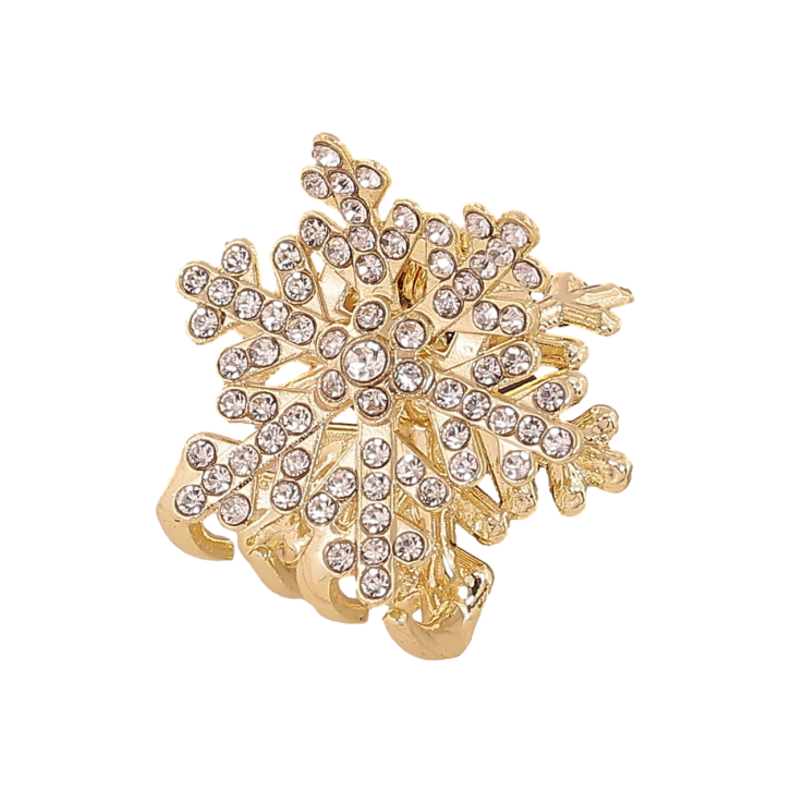 Краб металлический Снежинка со стразами длина 2,5см фото №24 Краб металлический Снежинка со стразами длина 2,5см фото №24