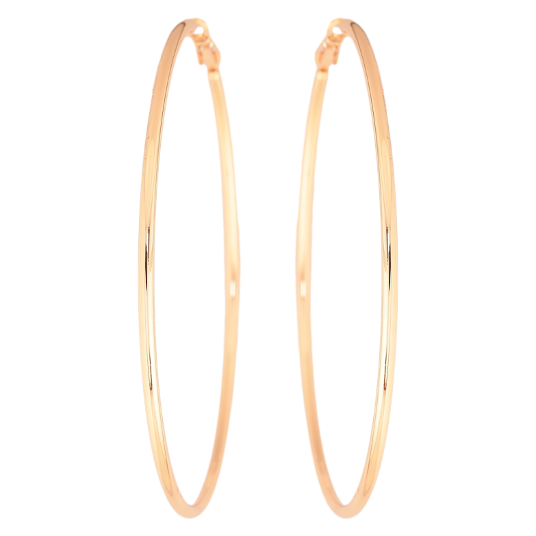 Сережки Xuping M&L Колір 18K кільця (конго) «Класика» ø 7см фото №1 Сережки Xuping M&L Колір 18K кільця (конго) «Класика» ø 7см фото №1