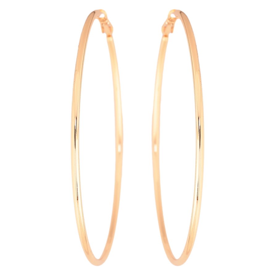 Сережки Xuping M&L Колір 18K кільця (конго) «Класика» ø 7см фото №1 Сережки Xuping M&L Колір 18K кільця (конго) «Класика» ø 7см фото №1