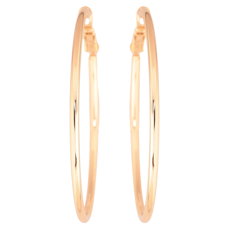 Сережки Xuping M&L Колір 18K кільця (конго) «Класика» ø 5см фото №1 Сережки Xuping M&L Колір 18K кільця (конго) «Класика» ø 5см фото №1