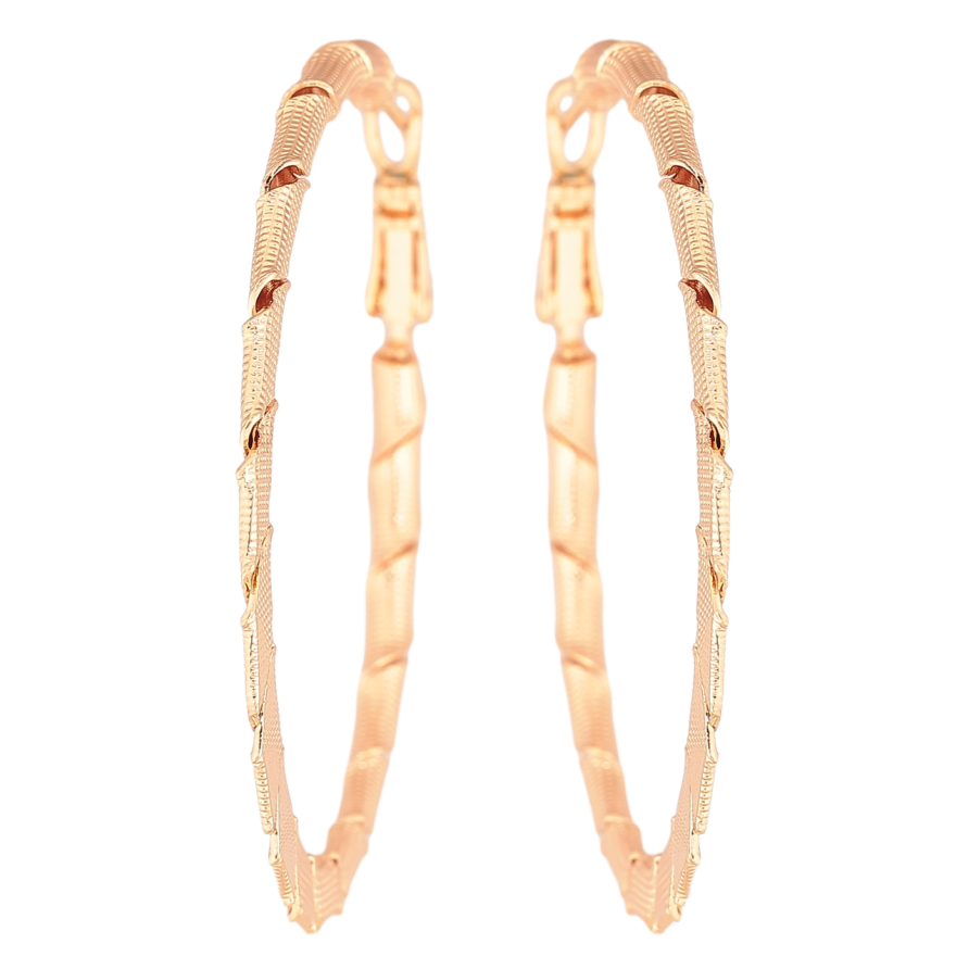 Серьги Xuping M&L Цвет 18K кольца (конго) Декоративный узор ø 5см фото №1 Серьги Xuping M&L Цвет 18K кольца (конго) Декоративный узор ø 5см фото №1