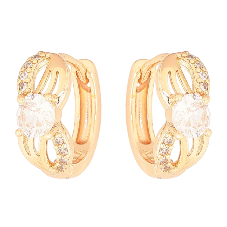 Серьги Xuping M&L Цвет 18K колечки Узор с кристаллами фото №18 Серьги Xuping M&L Цвет 18K колечки Узор с кристаллами фото №18