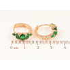 Сережки Xuping M&L Колір 18K колечка «Візерунок з зеленими кристалами» фото №2