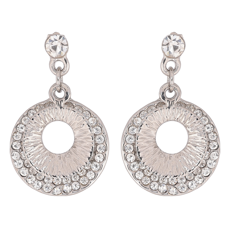 Сережки пусети «Підвіски зі стразами» фото №1