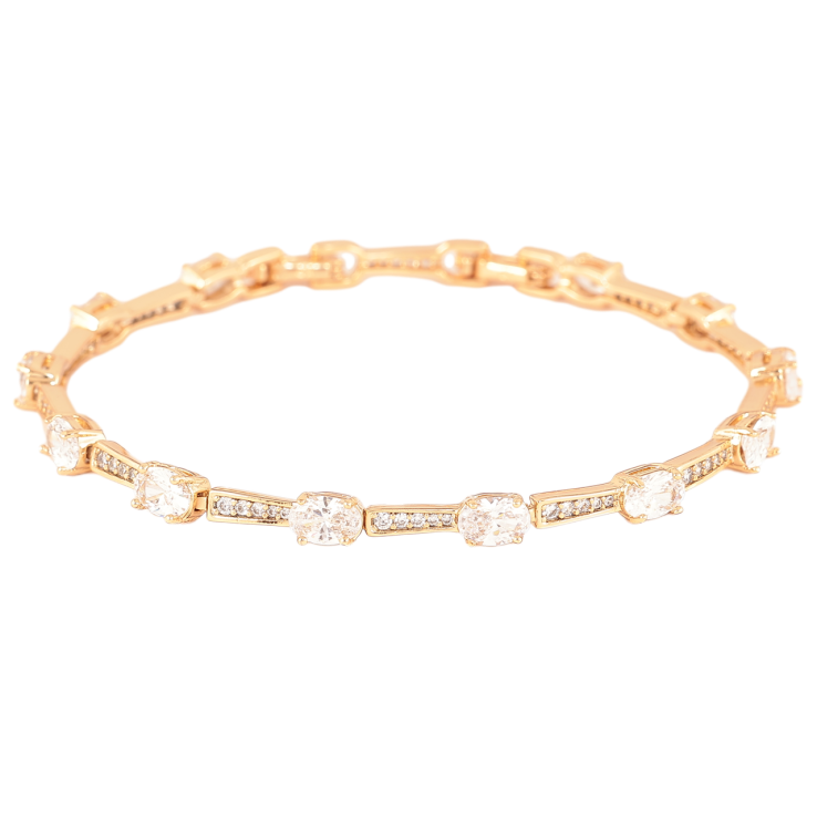 Браслет Xuping Позолота 18K «Доріжка кристалів» розмір з доп. замком 17,19см х 3-4мм фото №16 Браслет Xuping Позолота 18K «Доріжка кристалів» розмір з доп. замком 17,19см х 3-4мм фото №16