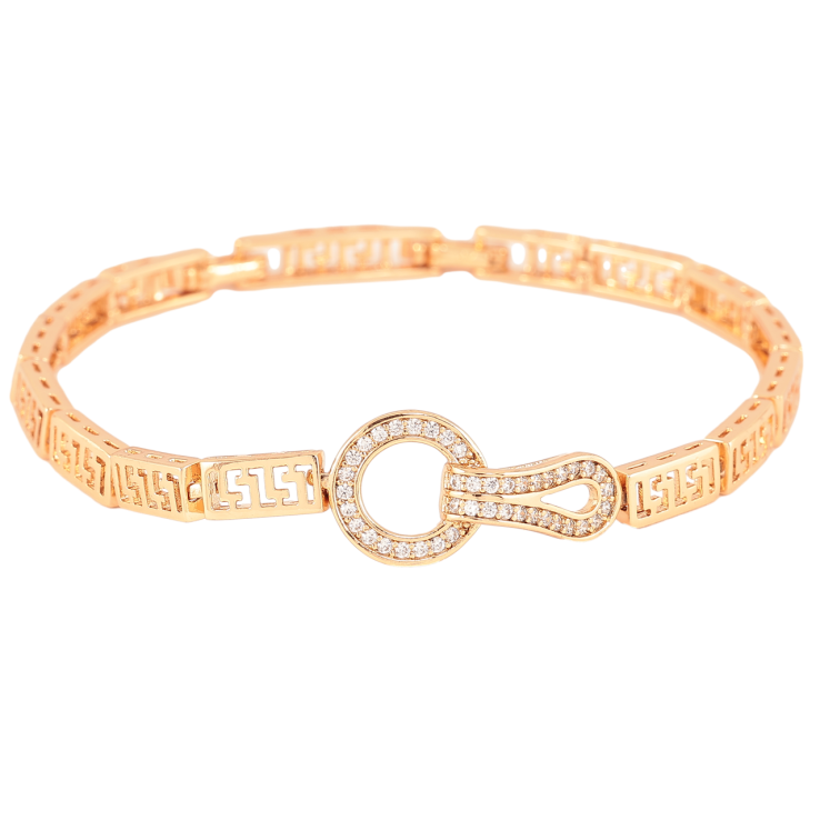 Браслет Xuping Позолота 18K Узор с кристаллами размер с доп. замком 17.5,19.5см х 5-12мм фото №11