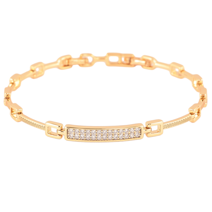 Браслет Xuping Позолота 18K «Візерунок з кристалами» розмір з доп. замком 17.5,19.5см х 2-5мм фото №20 Браслет Xuping Позолота 18K «Візерунок з кристалами» розмір з доп. замком 17.5,19.5см х 2-5мм фото №20