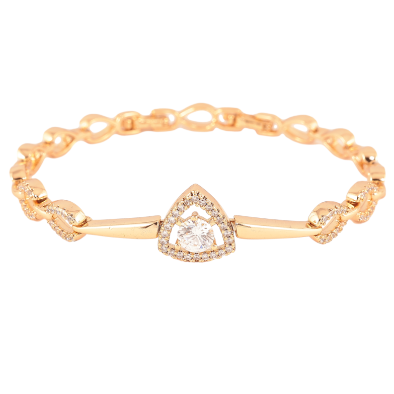 Браслет Xuping Позолота 18K Узор с кристаллами размер с доп. замком 17,19см х 2-13мм фото №1