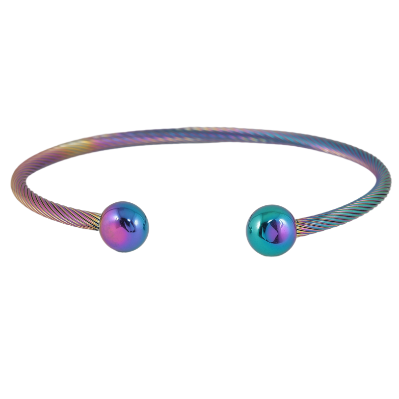 Браслет Xuping ТТМ Stainless Steel колір Хамелеон «Кульки з магнітами всередині» ø 6см фото №1