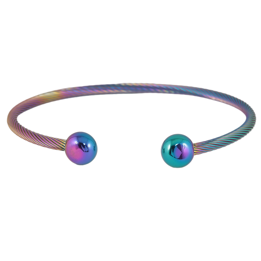 Браслет Xuping ТТМ Stainless Steel колір Хамелеон «Кульки з магнітами всередині» ø 6см фото №1 Браслет Xuping ТТМ Stainless Steel колір Хамелеон «Кульки з магнітами всередині» ø 6см фото №1